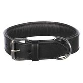 Obojek ACTIVE kožený - černý - XL:65-75cm/40mm