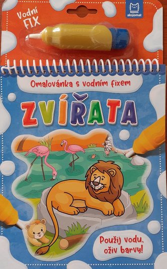 Zvířata - Omalovánka s vodním fixem Zvířata - Omalovánka s vodním fixem