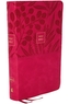 NKJV, End-of-Verse Reference Bible, Personal Size Large Print, Leathersoft, Pink, Thumb Indexed, Red Letter, Comfort Pri