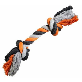 Uzel HipHop bavlněný 2  knoty, šedá - tm.šedá, oranžová - 41cm, 460g