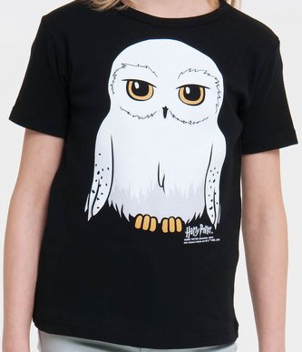 Dětské tričko Harry Potter: Hedwig (výška 140-152 cm) černá bavlna