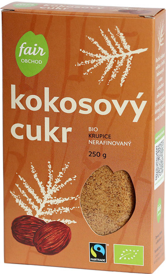 Fairobchod Bio kokosový cukr z Indonésie, 250 g Fairobchod Bio kokosový cukr z Indonésie, 250 g