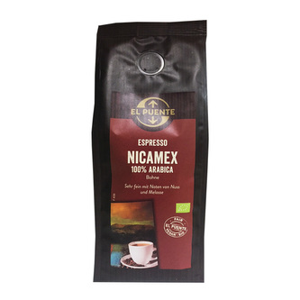 El Puente Bio zrnková káva Nicamex espresso, 250 g El Puente Bio zrnková káva Nicamex espresso, 250 g