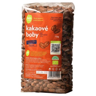 Fairobchod Bio nepražené kakaové boby Dominicana Hispaniola, 1 kg