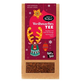 WeltPartner Bio vánoční rooibos se skořicí a pomerančem, 100 g