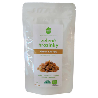 Fairobchod Bio zelené hrozinky Green Khorog, sušené ve stínu, 100 g Fairobchod Bio zelené hrozinky Green Khorog, sušené ve stínu, 100 g