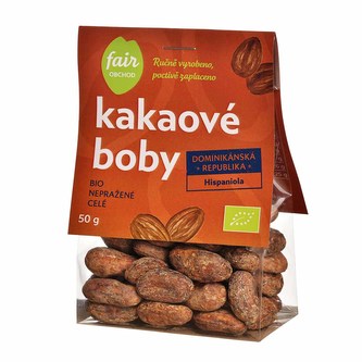 Fairobchod Bio nepražené kakaové boby Dominicana Hispaniola, 50 g