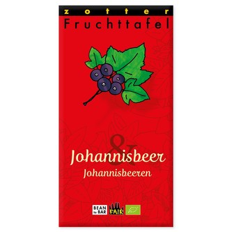 Zotter Bio rybízová čokoláda s černým rybízem, 70 g