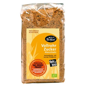 WeltPartner Bio nekrystalizovaný třtinový cukr Muscovado z Filipín, 1000 g