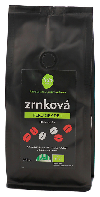 Fairobchod Bio zrnková káva Peru Grade 1, 250 g