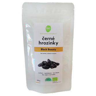 Fairobchod Bio černé hrozinky Black Beauty, sušené na slunci, 100 g