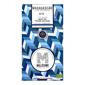 Millésime Chocolat Bio hořká čokoláda s divokým pepřem Madagaskar 75 %, 70 g