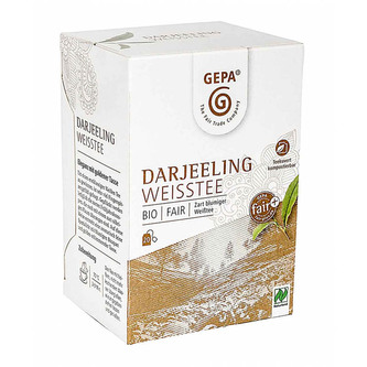 Gepa Bio bílý čaj Darjeeling, porcovaný 20 x 2 g Gepa Bio bílý čaj Darjeeling, porcovaný 20 x 2 g