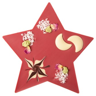 Zotter Bio vánoční hvězda z ovocné čokolády s pomerančovou pěnou, 100 g