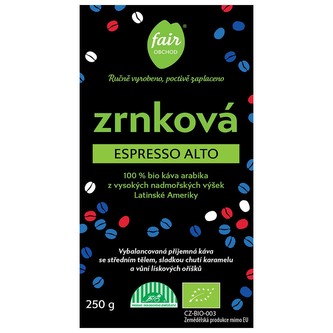 Fairobchod Bio zrnková káva Espresso Alto, 1000 g