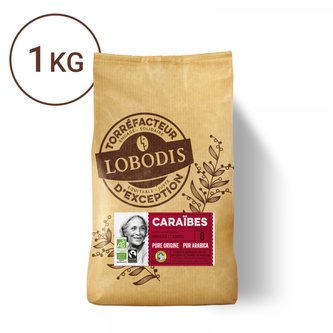 Lobodis Bio zrnková káva z Karibiku, 1000 g