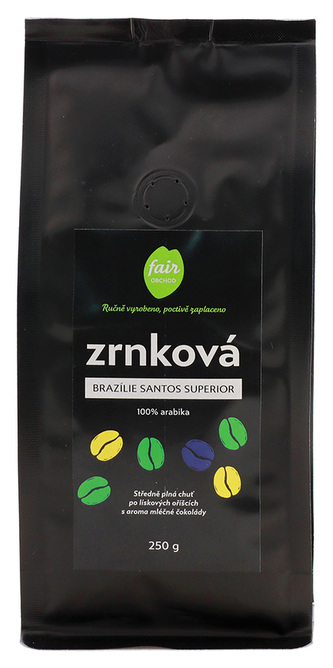 Fairobchod Zrnková káva Brazílie Santos Superior, 500 g