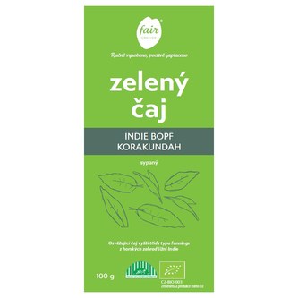 Fairobchod Bio zelený čaj Indie FOP Korakundah sypaný, 100 g