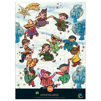 Eza Bio adventní kalendář s vánočními motivy, 37 % kakaa