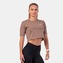 Dámské tričko Crop Top Minimalist Logo Brown - NEBBIA - Velikost S