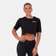 Dámské tričko Crop Top Minimalist Logo Black - NEBBIA - Velikost L