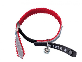 Nobby My Boss is obojek pro kočku se jmenovkou, reflexní červená barva