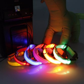 Reedog USB svíticí obojek pro psy a kočky NEW-zelená  40 - 48 cm