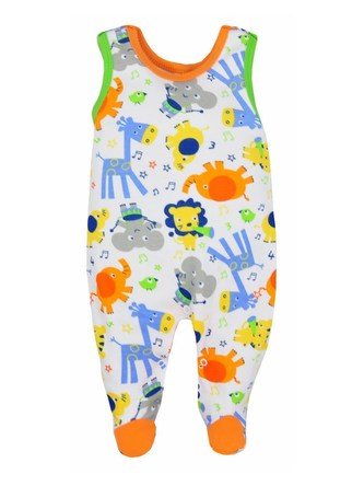 Kojenecké dupačky Bobas Fashion Zoo oranžové - velikost 80 (9-12m)