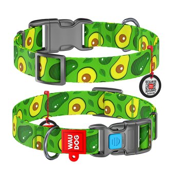 Obojek nylonový Waudog Avokádo QR (20-30cm/1,0cm)
