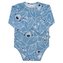 Kojenecké celorozepínací body New Baby BuBu modré - velikost 56 (0-3m)