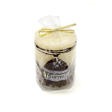 Svíčka rustic s vůní coffee válec 7x9 cm