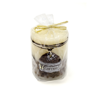 Svíčka rustic s vůní coffee válec 7x9 cm