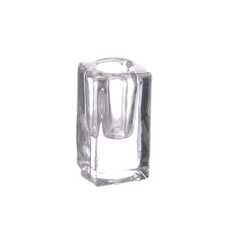 Svícen sklo 4x4x8 cm