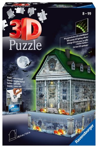 Ravensburger Puzzle 3D (Noční edice) - Strašidelný dům 216 dílků