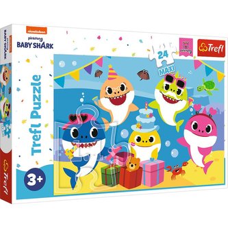 Puzzle: Baby Shark - Oslava / 24 dílků MAXI