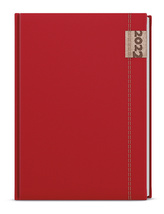 Týdenní A5 diář denim červená