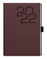 Týdenní A5 diář fabric bordó