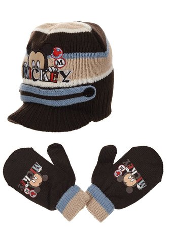 ČEPICE A RUKAVICE MICKEY baby - velikost 48