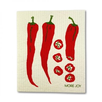 More Joy Pratelná univerzální utěrka - Chili - 100% kompostovatelná More Joy Pratelná univerzální utěrka - Chili - 100% kompostovatelná