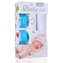 Baby set - bambusová osuška white / bílá + kočárkový kolíček blue / modrá