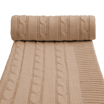 Dětská pletená deka spring, beige / béžová