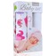 Baby set - bambusová osuška pink elephants / růžoví sloni + bambusová osuška white / bílá