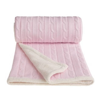 Dětská pletená deka winter, pink / růžová