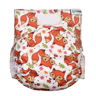 Kalhotková plena AIO - přebalovací set suchý zip, foxes
