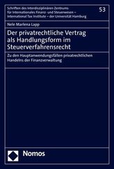 Der privatrechtliche Vertrag als Handlungsform im Steuerverfahrensrecht