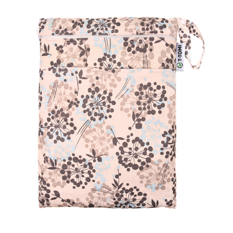 Nepromokavý sáček, grey flowers / šedé kytky