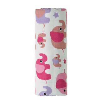 BIO Bambusová osuška, pink elephants / růžoví sloni