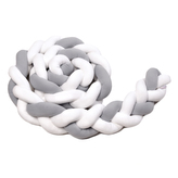 Pletený mantinel 180 cm, white + grey