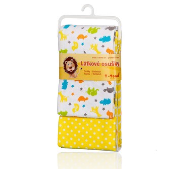 Látkové osušky, yellow Africa / žlutá afrika