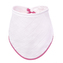 BIO Bambusový slintáček, white with pink edging / bílý s růžovým okrajem